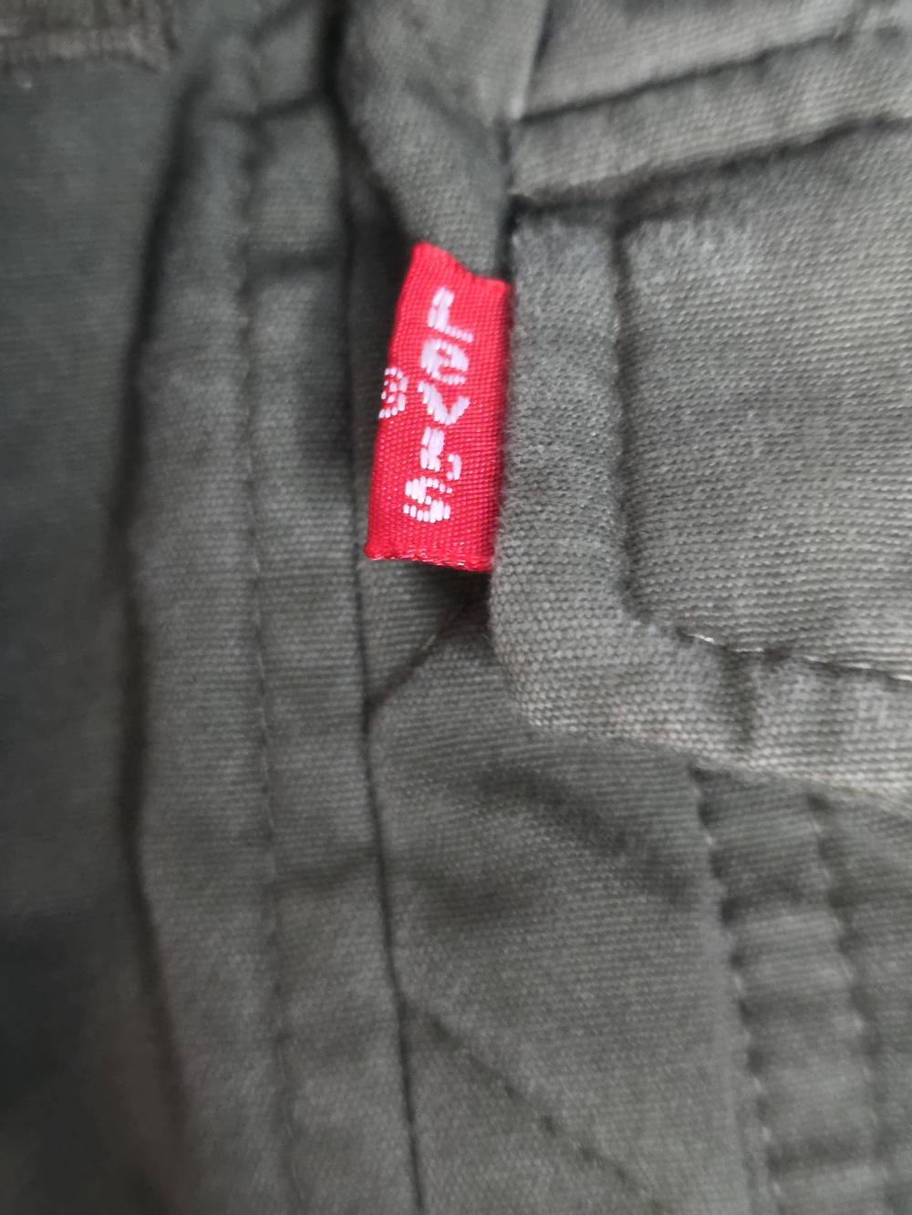 Levi's Olive Green Diamond Quilted Jacket Sz L - Picture 5 of 6